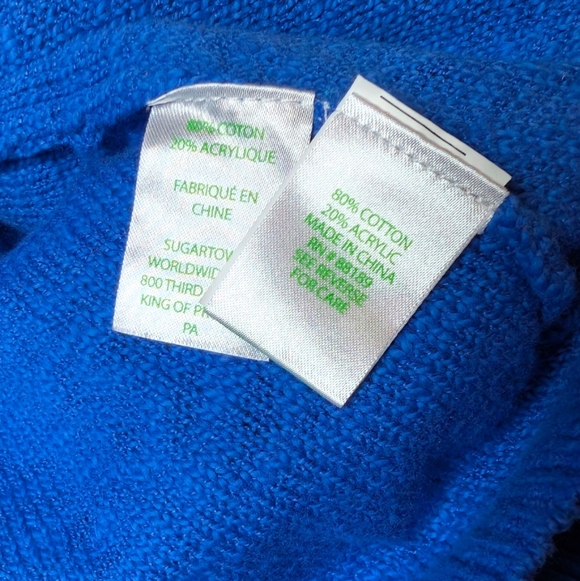 Lilly Pulitzer Womens Faretta Cardigan Royal Blue Fringe Cotton XL - Picture 3 of 6